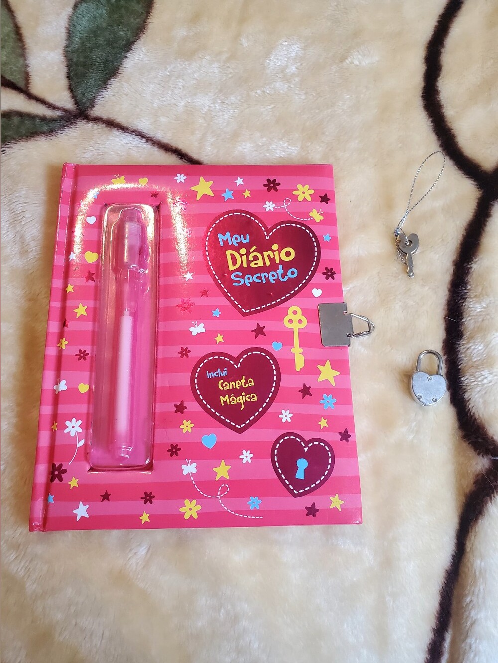 Meu Diário Secreto Pink Locking Journal with Magic Pen